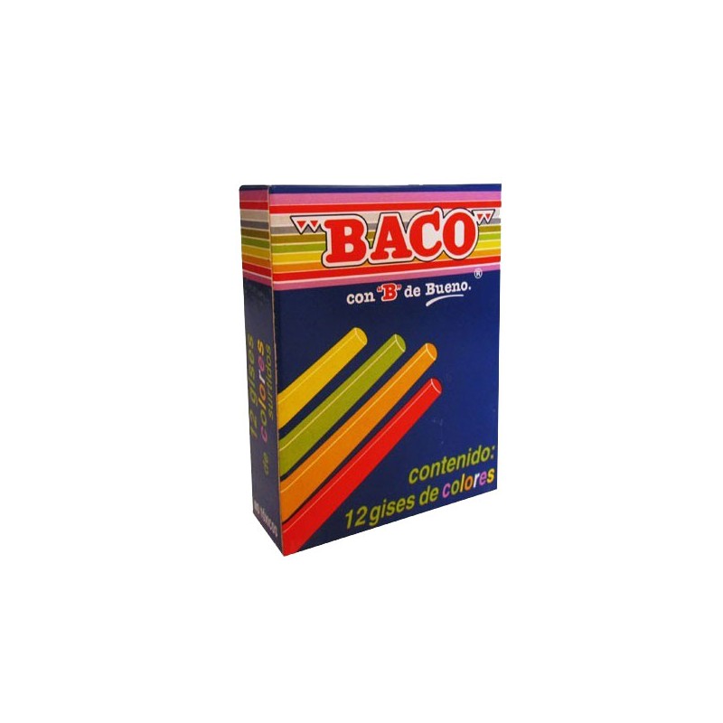 GIS BACO MOLDEADO TIC012 COLORES SURTIDOS CAJA CON 12