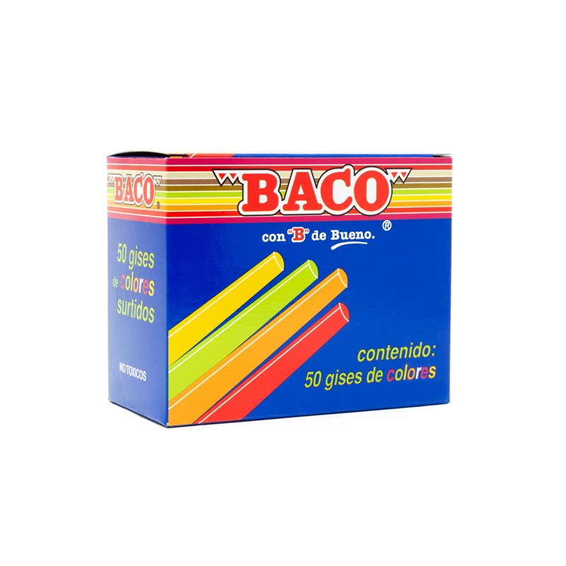 GIS BACO MOLDEADO TIC050 COLORES SURTIDOS CAJA CON 50