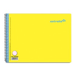 CUADERNO CON ESPIRAL FORMA ITALIANA ESTRELLA 172 100 HOJAS CUADRO 5 MM.