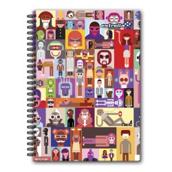 CUADERNO CON ESPIRAL FORMA FRANCESA ESTRELLA 608 80 HOJAS RAYA PASTA DURA