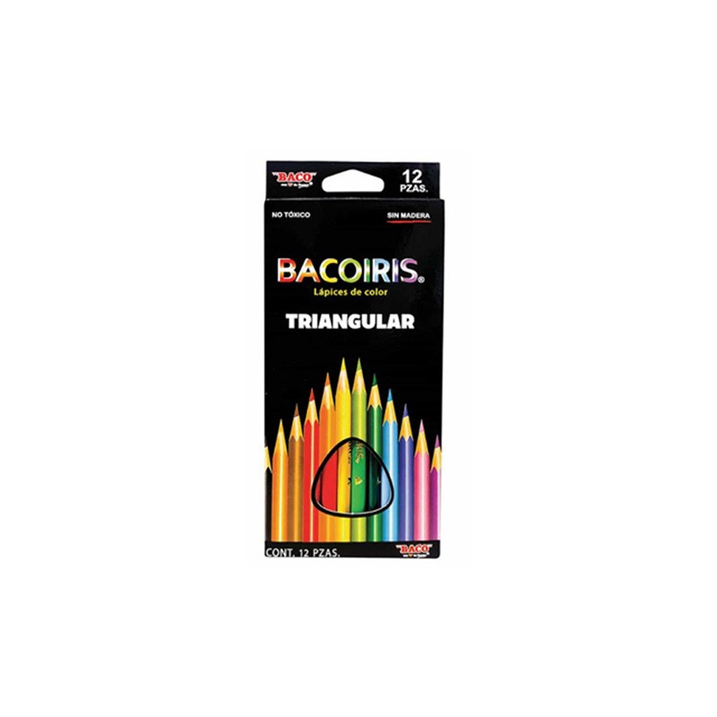 COLORES BACOIRIS LP094 TRIANGULAR DELGADO CAJA CON 12 PIEZAS