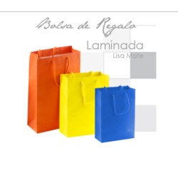 BOLSA PARA REGALO GALAS LAQUEADA MATE MORADO GRANDE