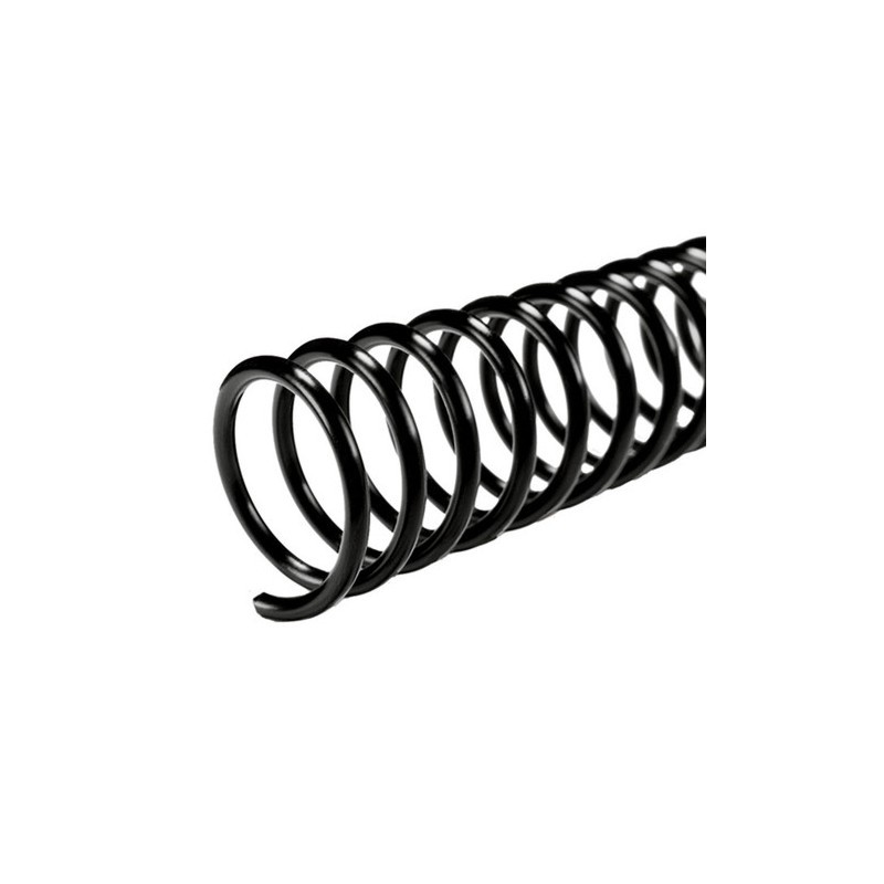 ARILLO ESPIRAL PLASTICO 1 PULGADA NEGRO CAPACIDAD 250 HOJAS