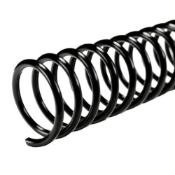 ARILLO ESPIRAL PLASTICO 1 1/4 PULGADAS NEGRO CAPACIDAD 300 HOJAS