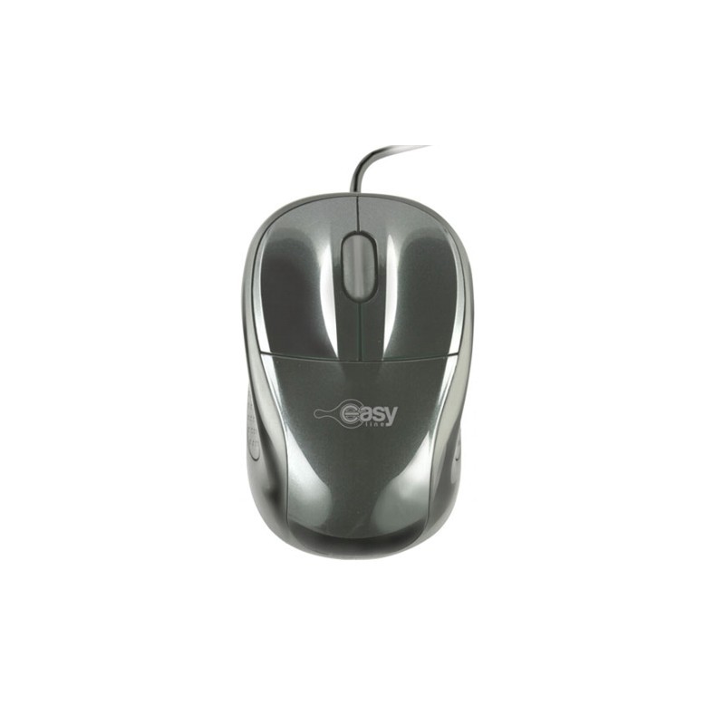 MOUSE ALAMBRICO EASY LINE EL-993339 GRIS CON NEGRO