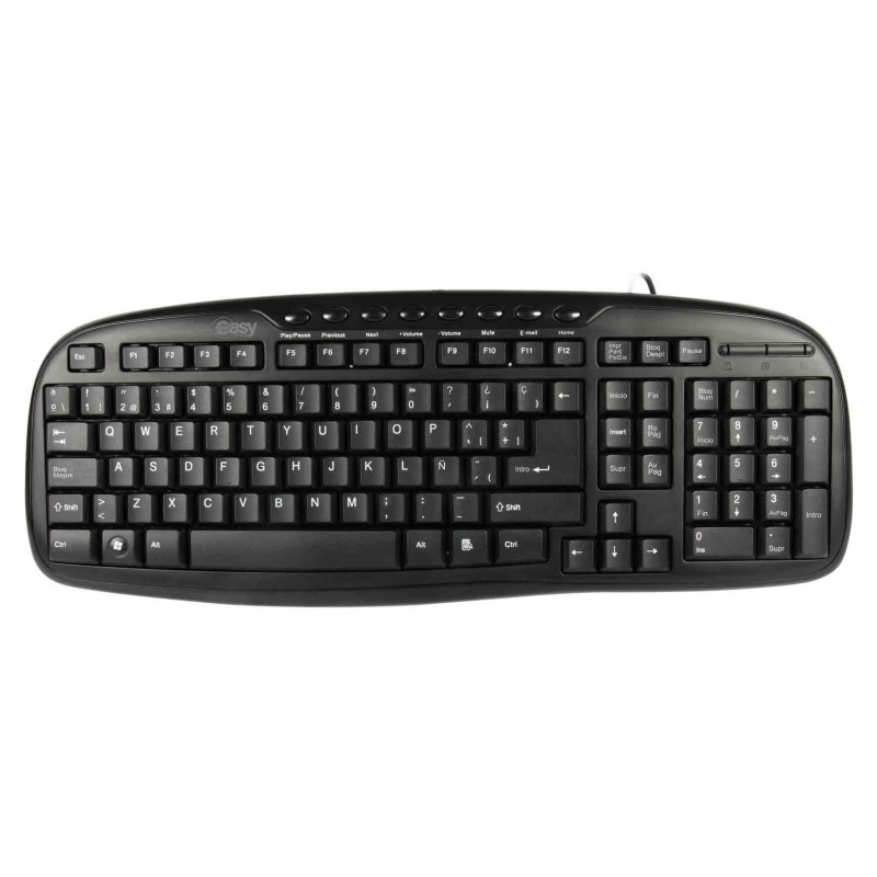 TECLADO ALAMBRICO EASY LINE EL-993384I MULTIMEDIA USB