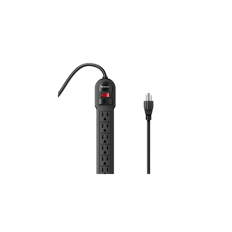 TIRA MULTICONTACTOS STEREN 905-108 VERTICAL POLARIZADO CON 6 CONTACTOS