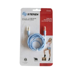 CABLE CONEXION STEREN 255-264AZ PARA AUDIO 3.5MM AZUL