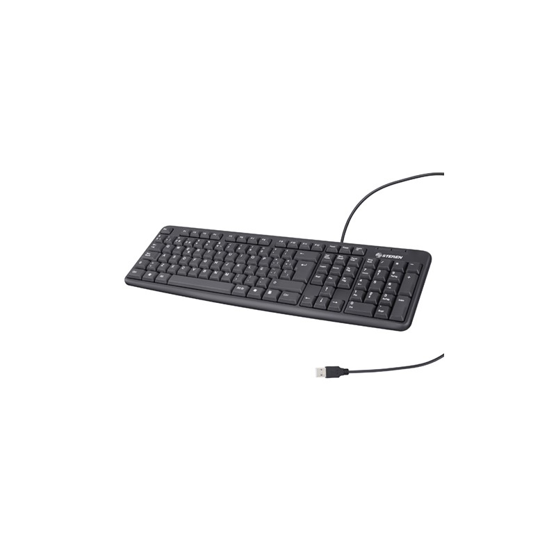 TECLADO ALAMBRICO STEREN COM-624 NEGRO USB