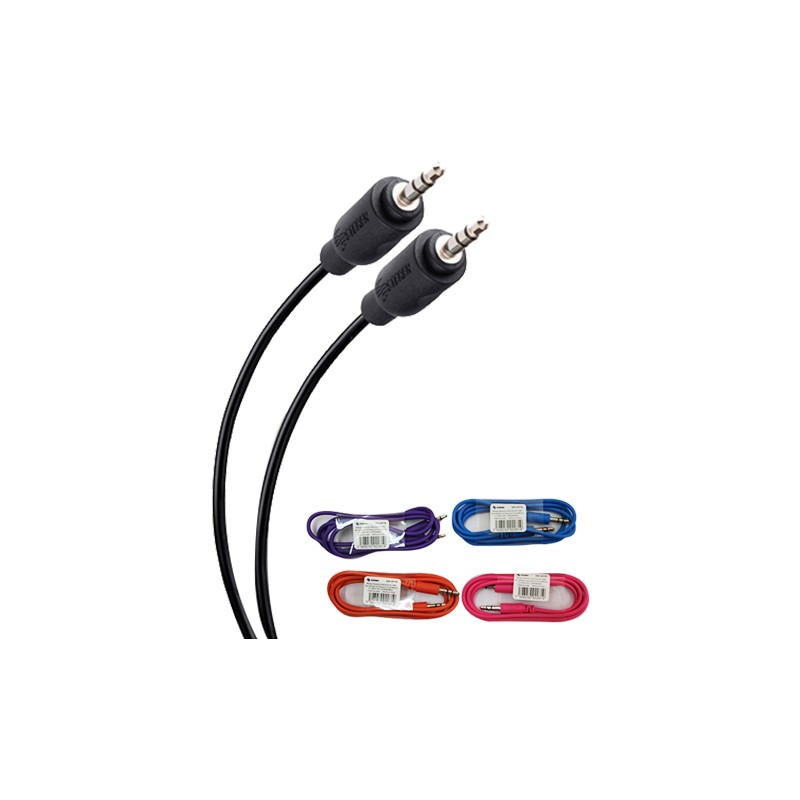 CABLE CONEXION STEREN 255-257/G PARA AUDIO 3.5 MM. NEGRO