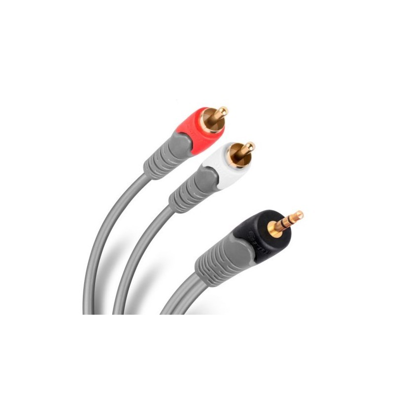 CABLE CONEXION STEREN 284-045 PARA AUDIO 3.5 MM. A RCA 1.8 METROS