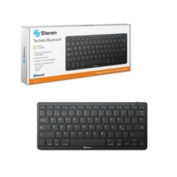 TECLADO BLUETOOTH STEREN COM-674 BATERIA RECARGABLE COLOR NEGRO
