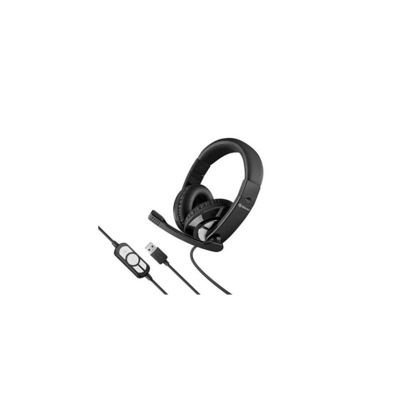 AUDIFONO DIADEMA MULTIMEDIA STEREN AUD 536NE COLOR NEGRO CONEXION USB