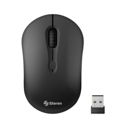 MOUSE INALAMBRICO STEREN COM-5730NE COLOR NEGRO CON NANO RECEPTOR