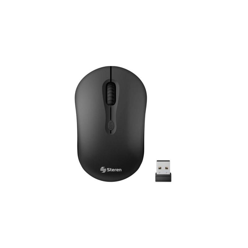 MOUSE INALAMBRICO STEREN COM-5730NE COLOR NEGRO CON NANO RECEPTOR