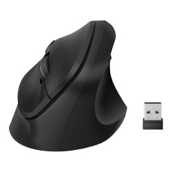 MOUSE INALAMBRICO STEREN COM-5775 VERTICAL NEGRO CON NANO RECEPTOR