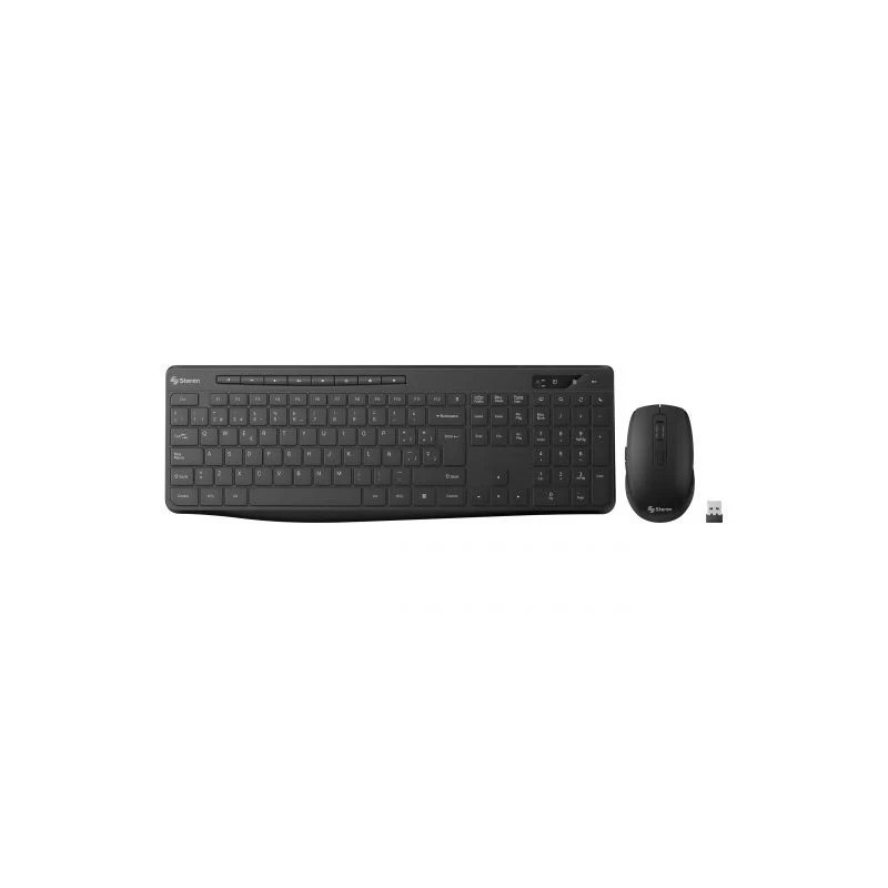 TECLADO INALAMBRICO STEREN COM-6200NE NEGRO KIT CON MOUSE