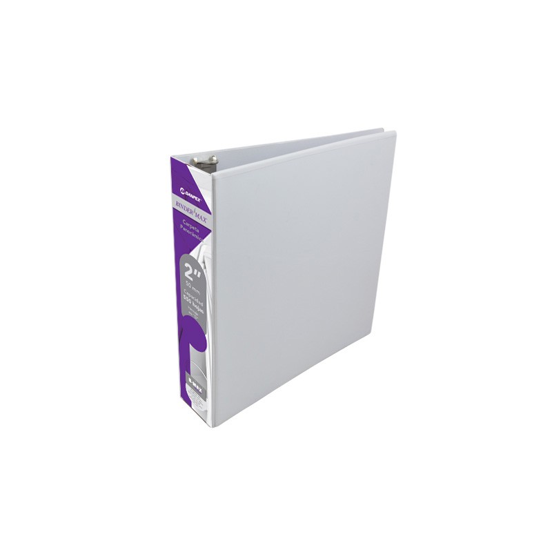 CARPETA DE ARGOLLAS CON VENTANA ARILLO ""O"" BINDERMAX 537R CARTA BLANCA 2 PULGADAS