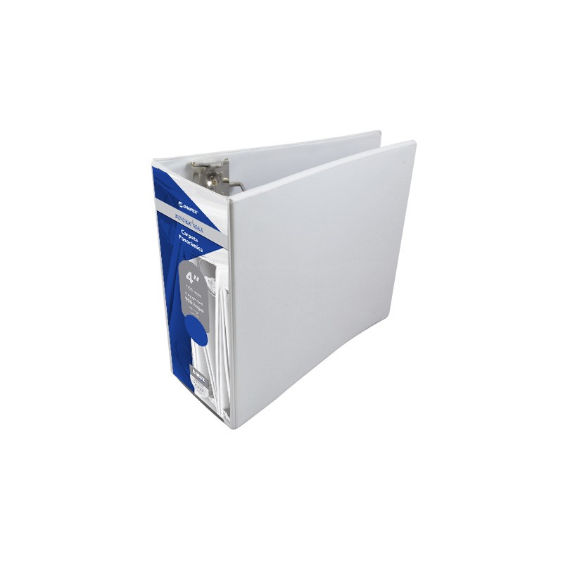 CARPETA DE ARGOLLAS CON VENTANA ARILLO ""D"" BINDERMAX 567 CARTA BLANCA 4 PULGADAS