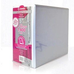 CARPETA DE ARGOLLAS CON VENTANA ARILLO ""D"" BINDERMAX 577 CARTA BLANCA 5 PULGADAS