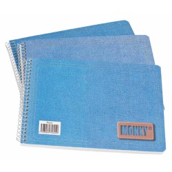 CUADERNO CON ESPIRAL FORMA ITALIANA MONKY 007 100 HOJAS DOBLE RAYA
