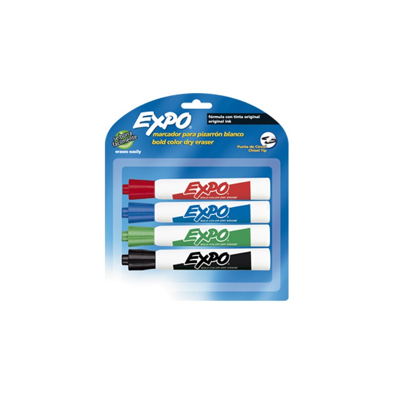 MARCADOR PARA PIZARRON BLANCO EXPO 83074 ESTUCHE CON 4