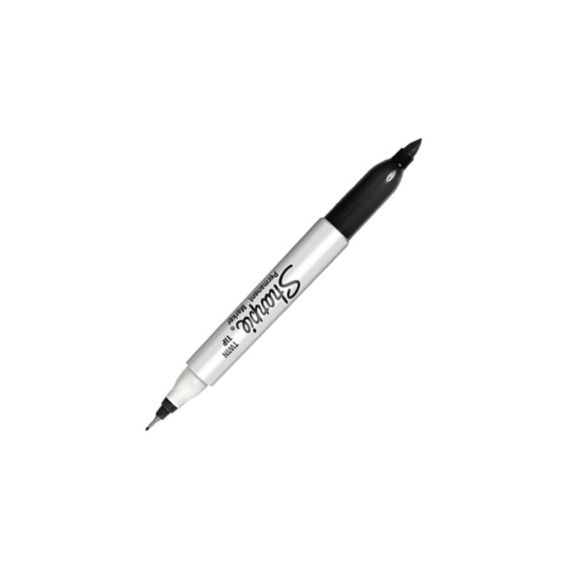 MARCADOR PERMANENTE SHARPIE TWIN 32001 DOBLE PUNTA NEGRO