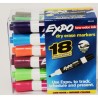 MARCADOR PARA PIZARRON BLANCO EXPO 44428 ESTUCHE CON 18