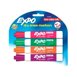 MARCADOR PARA PIZARRON BLANCO EXPO FASHION 81044 PAQUETE CON 4