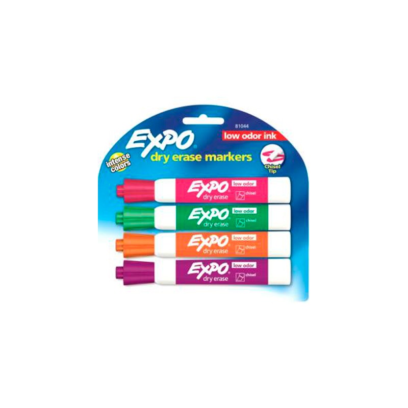 MARCADOR PARA PIZARRON BLANCO EXPO FASHION 81044 PAQUETE CON 4