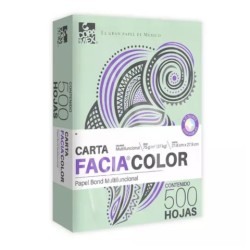 PAPEL BOND COPAMEX FACIA COLORES CARTA 37 KGS. VERDE PAQUETE CON 500