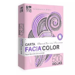 PAPEL BOND COPAMEX FACIA COLORES CARTA 37 KGS. ROSA PAQUETE CON 500