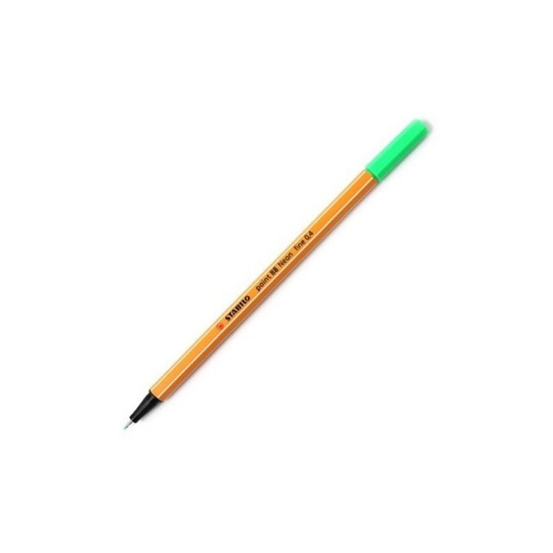 MARCADOR ROTULADOR STABILO POINT 88 88/033 VERDE NEON