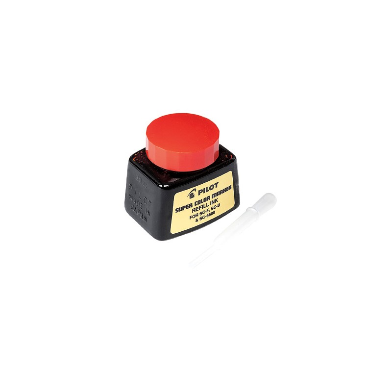 TINTA PARA MARCADOR PERMANENTE PILOT JUMBO 43700 ROJA 30 ML.