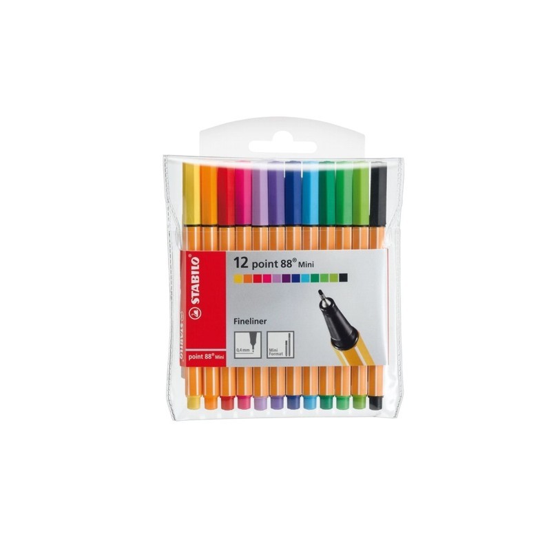 MARCADOR ROTULADOR STABILO MINI POINT 88 688/12-1 ESTUCHE CON 12