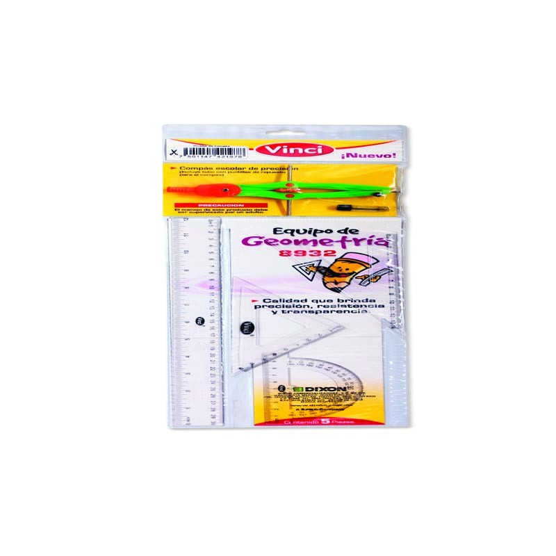 ESTUCHE DE  GEOMETRIA CON COMPAS DE PRECISION VINCI 21568 CHICO