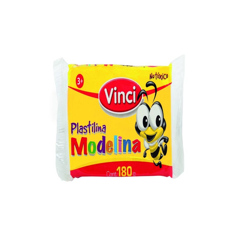 PLASTILINA MODELINA VINCI MARQUETA 180 GRS. #44 AMARILLO