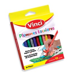 MARCADOR VINCI DELGADO LAVABLE 48357 ESTUCHE CON 12
