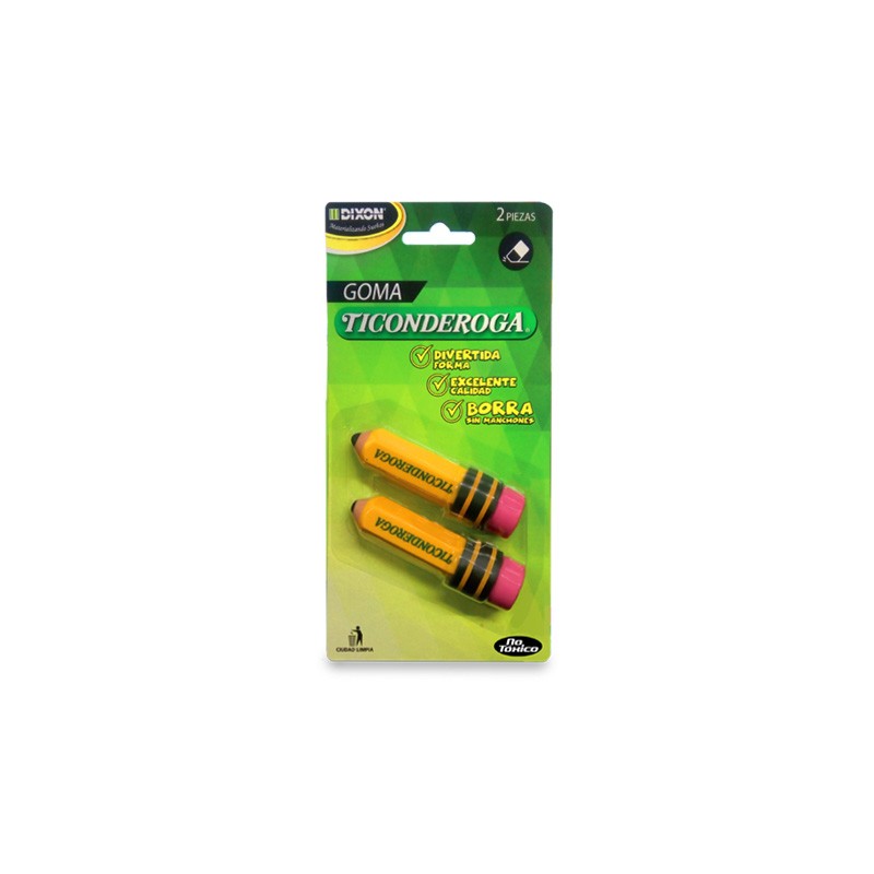 BORRADOR DIXON TICONDEROGA 63289 BLISTER CON 2