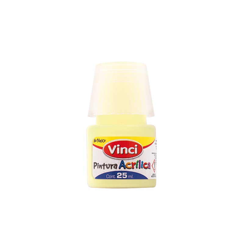PINTURA ACRILICA VINCI 25ML 012 AMARILLO PASTEL