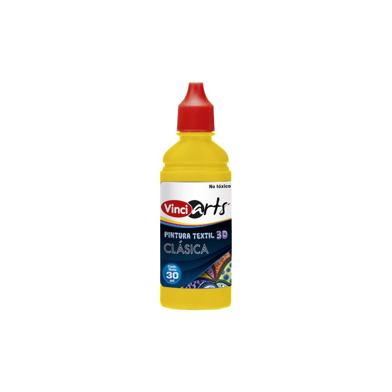 PINTURA TEXTIL VINCI CLASICA 30 ML. 1008 AMARILLO