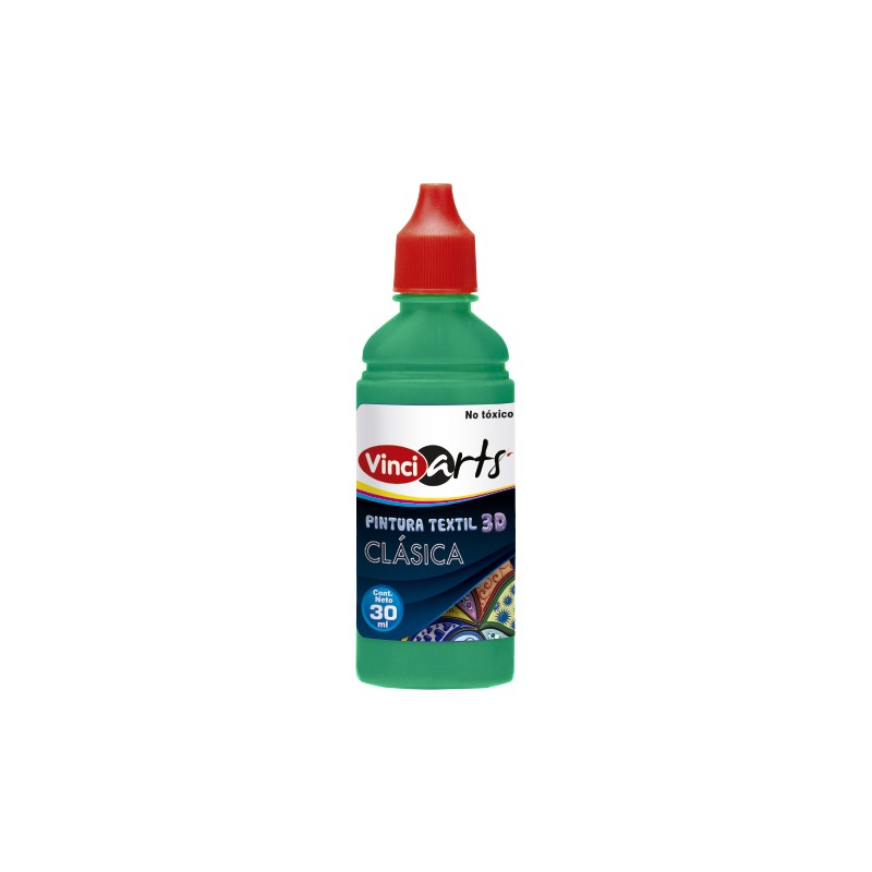 PINTURA TEXTIL VINCI CLASICA 30 ML. 1020 VERDE