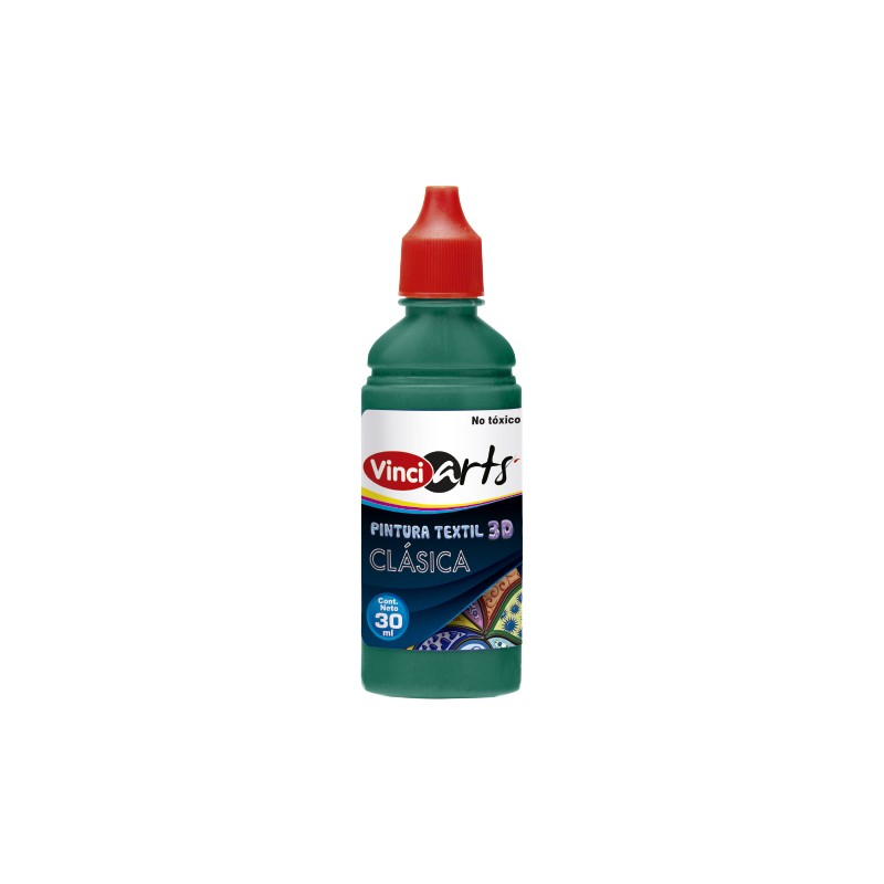PINTURA TEXTIL VINCI CLASICA 30 ML. 1021 VERDE OSCURO
