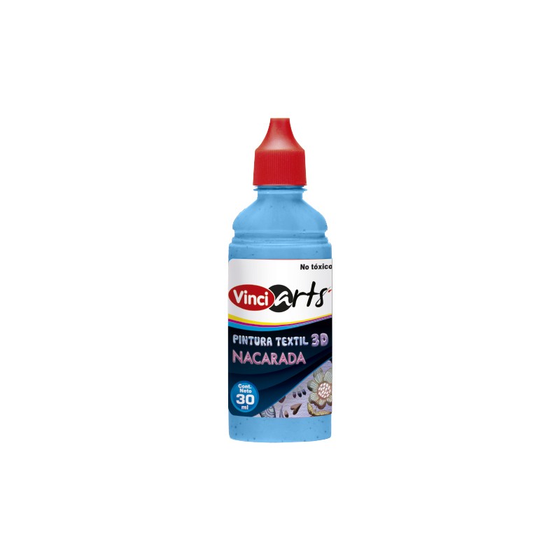 PINTURA TEXTIL VINCI 30 ML. 1022 AZUL CLARO NACARADO