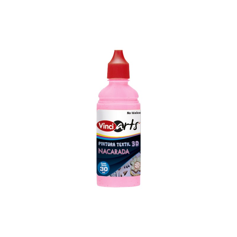 PINTURA TEXTIL VINCI 30 ML. 1028 ROSA CLARO NACARADO