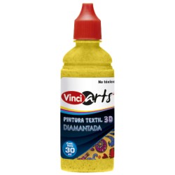 PINTURA TEXTIL VINCI 30 ML. 1034 AMARILLO DIAMANTADO