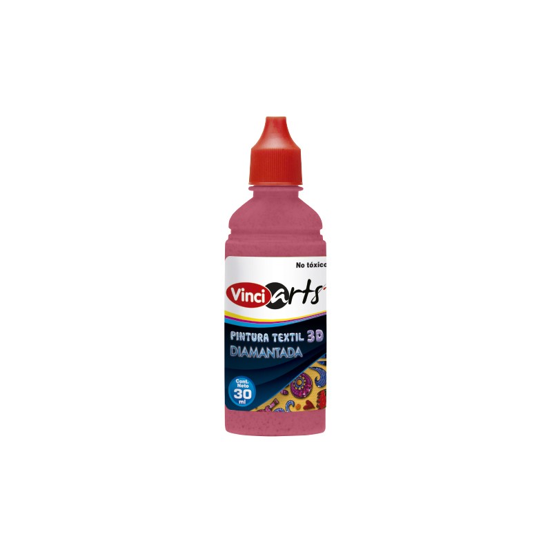 PINTURA TEXTIL VINCI 30 ML. 1039 ROJO DIAMANTADO