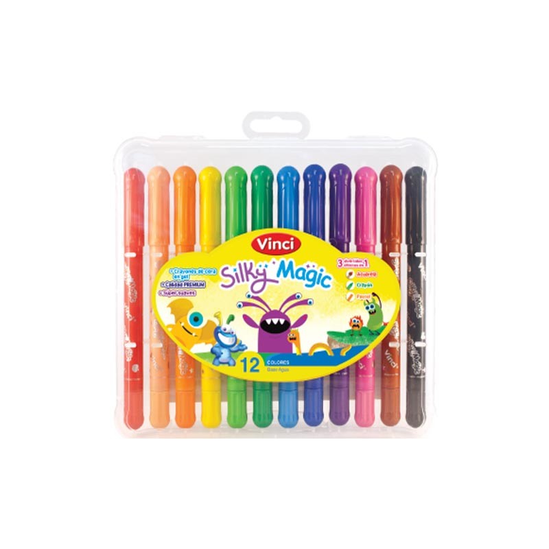 CRAYONES SILKY MAGIC VINCI 51475 GEL 3 EN 1 CON12