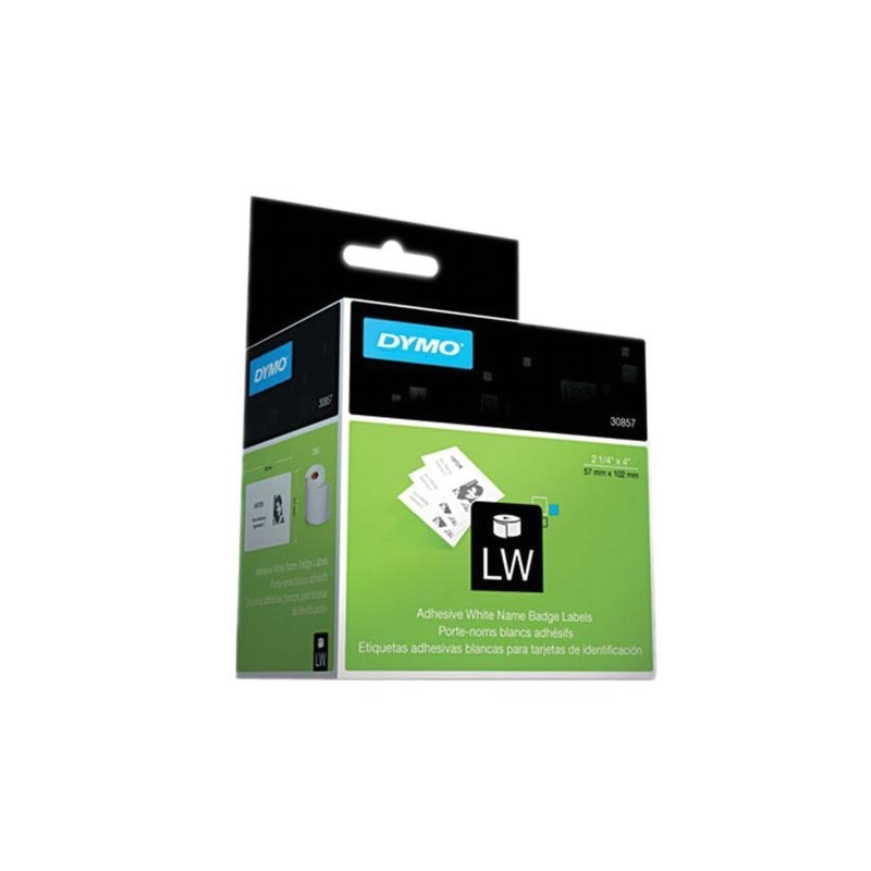 ETIQUETA DYMO PARA NOMBRES EN GAFETTES 30857 PARA ROTULADOR LABEL MANAGER 450 TURBO