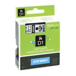 CINTA PARA ROTULADOR ELECTRONICO DYMO LABEL MANAGER D1 45803 3/4"" NEGRO/BLANCO